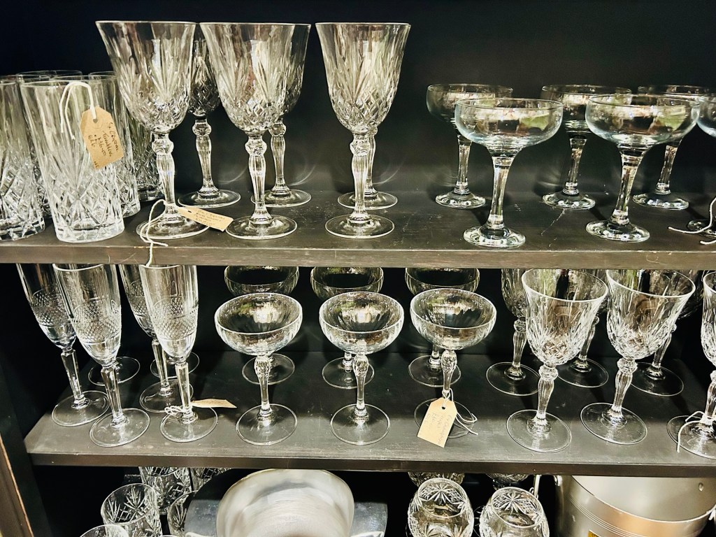 vintage crystal glassware
